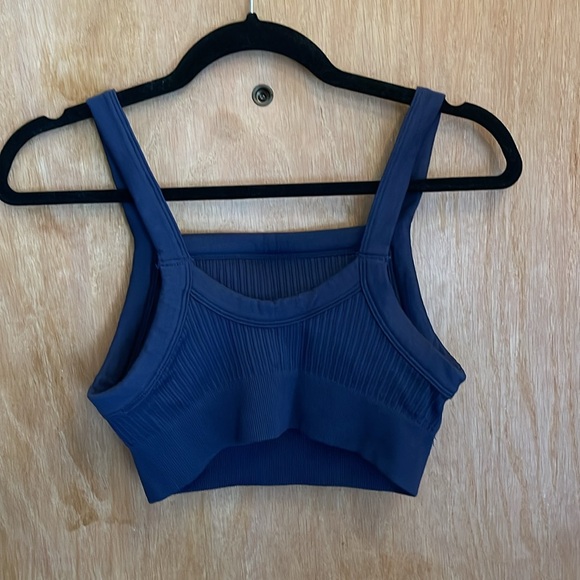 Aerie Blue Ribbed Sport Tank - Picture 2 of 3